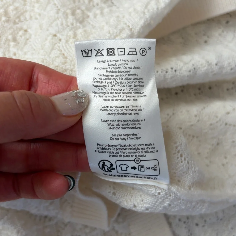 NWOT sezane alexa jumper ecru size small - Picture 7 of 16